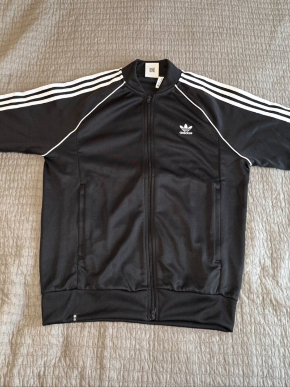 Adidas Originals SST Track Jacket, Black White Stripes, Men's Large, Like New